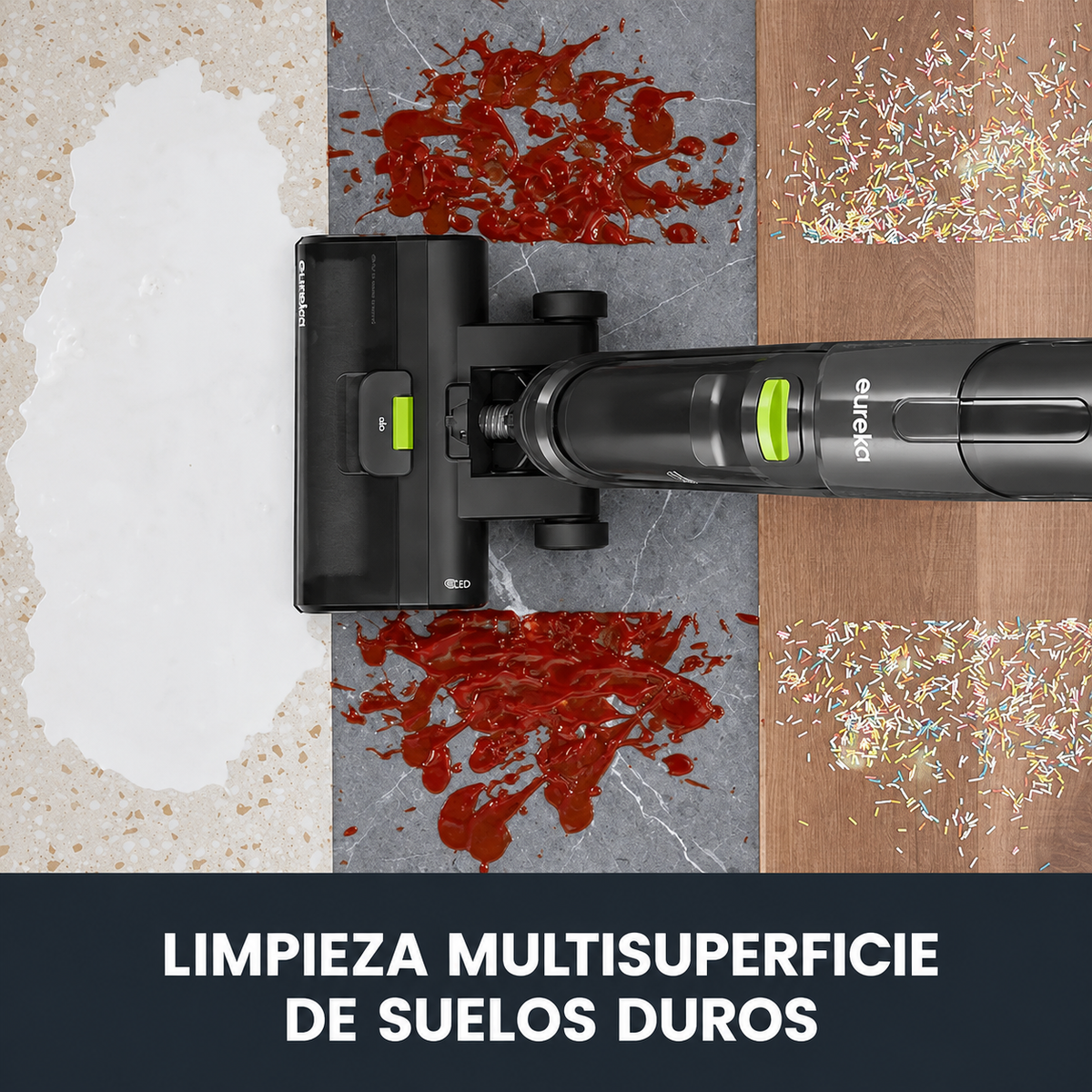 EUREKA - Aspiradora Inalámbrica 2 en 1 Blanca (Superligera y Portátil)